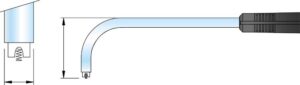 80110A High temperature angled surface probe