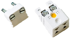 TE1210DC Ultra hoge temperatuur keramische dubbele mini jack tot 650°C