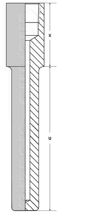 DD 3030 Socket weld thermowell - straight
