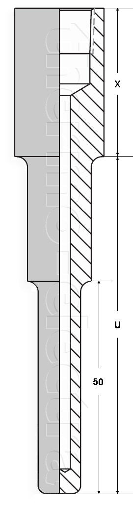 DD 3040 Socket weld thermowell - stepped
