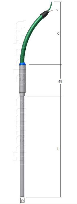 ME 1061 Mineral insulated thermocouple with cable