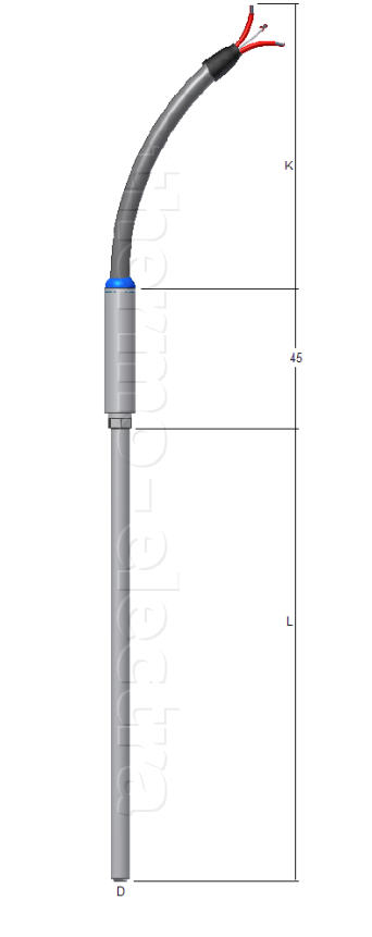 LEX50 Ex ta/tb gecertificeerde weerstandsthermometer voor zone 0, 1, 2 en 20, 21 en 22