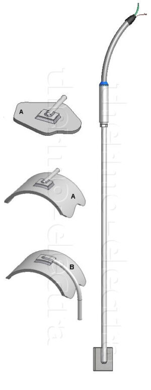ME 7089 Tube skin thermocouple with weld pad and cable