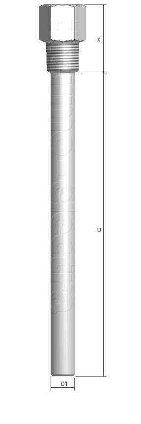 SW 3030 Threaded thermowell - straight